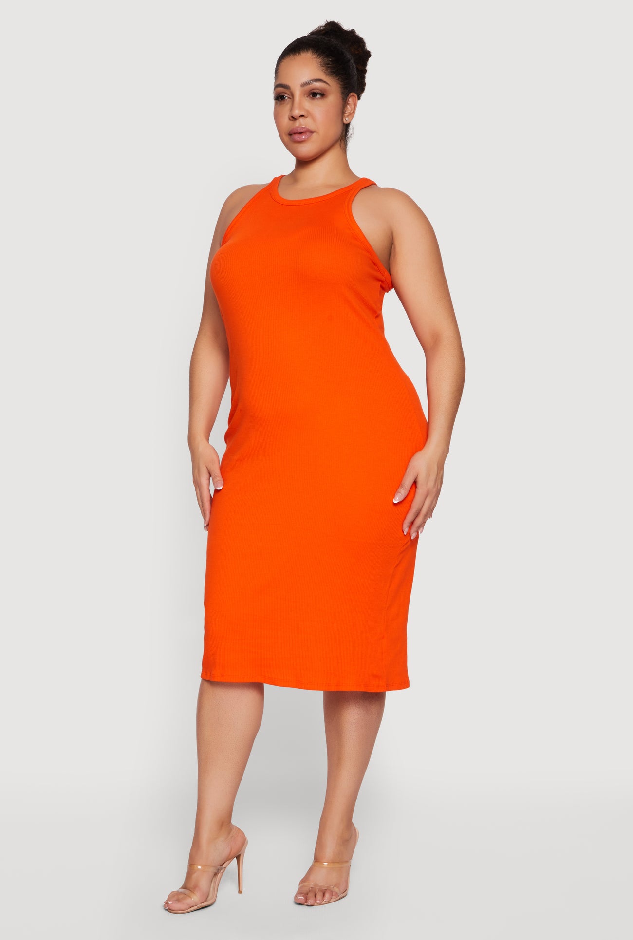 plus size ribbed knit dress Magenta Rib Knit Long Sleeve Plus Dress