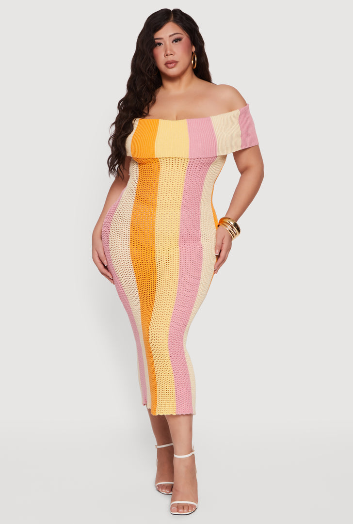 Plus Size Off The Shoulder Dresses | Everyday Low Prices | Rainbow