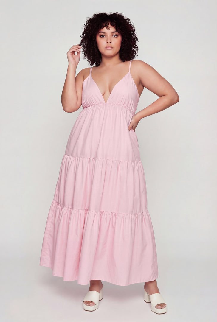 Plus Size Ruffle Tiered Maxi Dress Plus Size Ruffle Tiered Maxi Dress