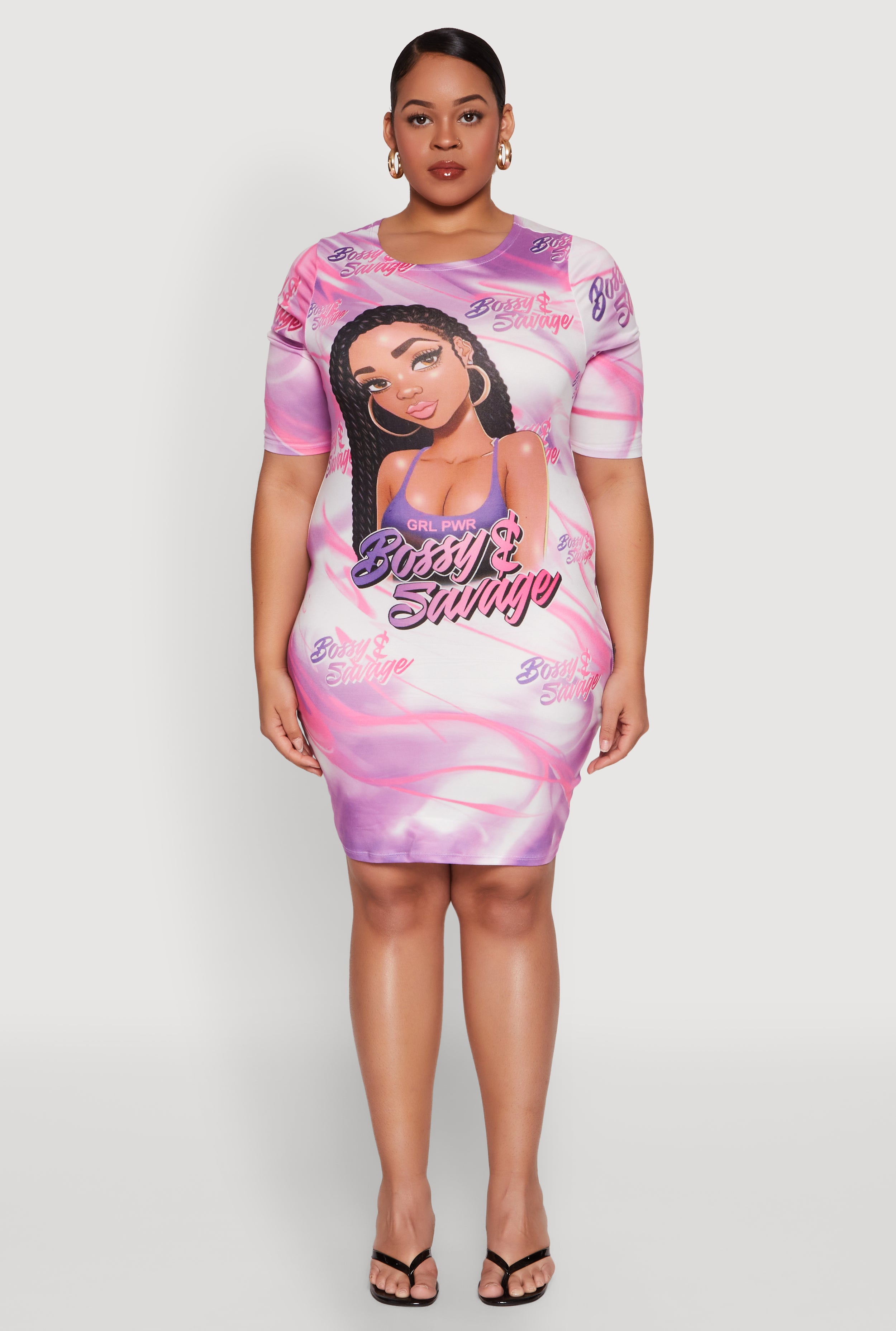 graphic t shirt dress plus size