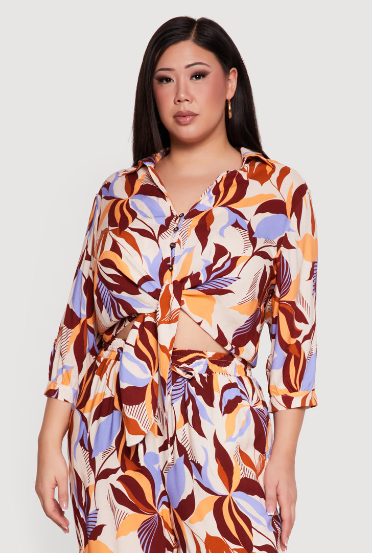 Plus Size Three Quarter Sleeve Tops | Everyday Low Prices | Rainbow