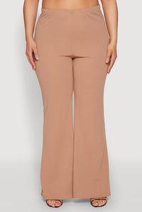 Plus Size High Waisted Flared Pants