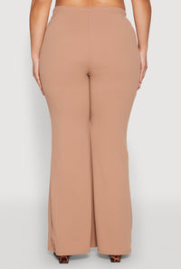Plus Size High Waisted Flared Pants
