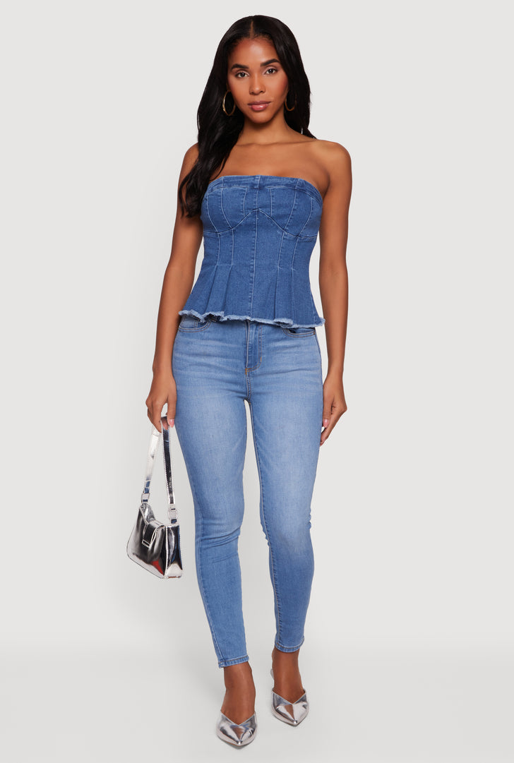 Top Peplum Bebe Avec Détails Mesh - Taille XL - Neuf Avec étiquette (NWT)