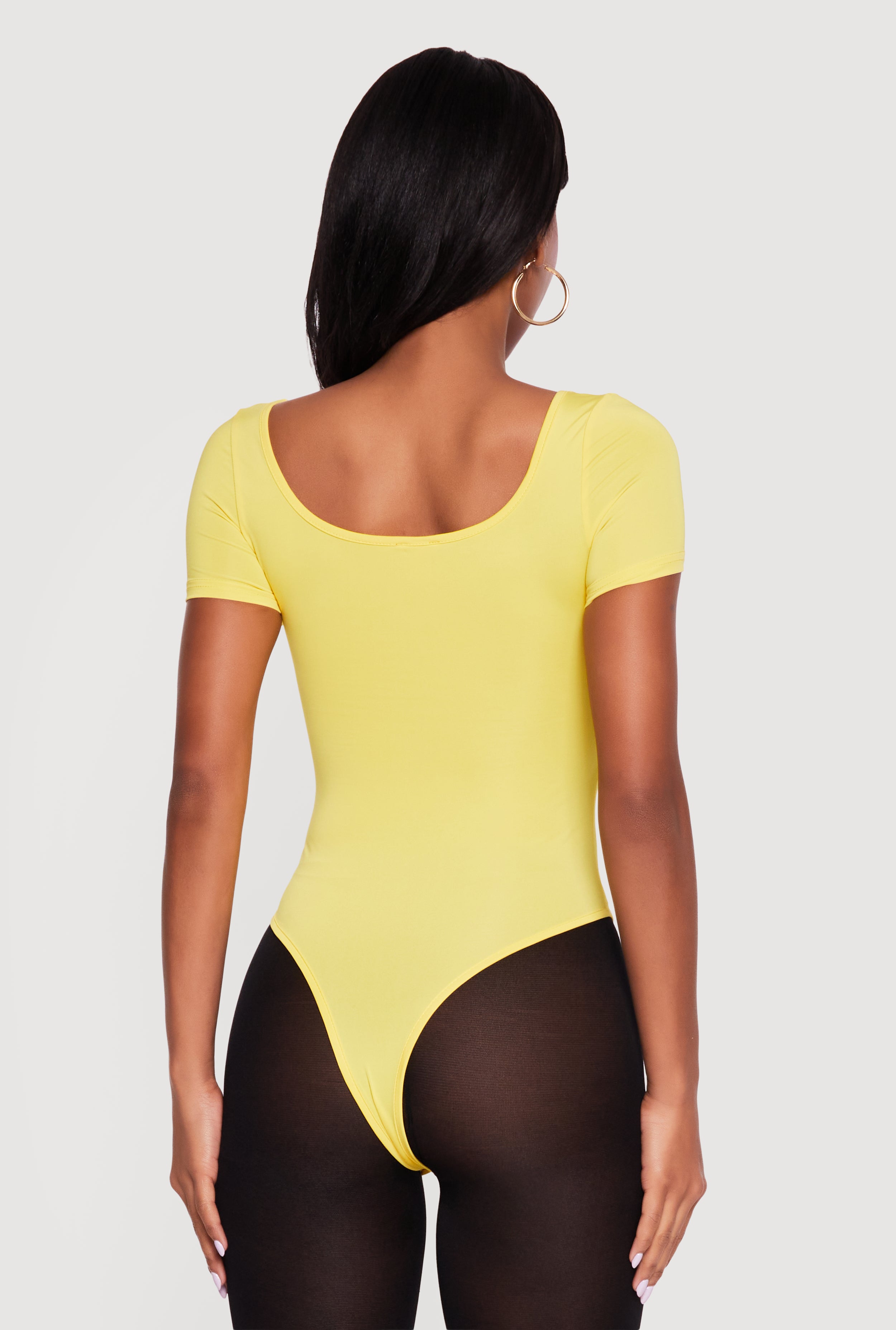 Scoop Neck Short Sleeve Bodysuit