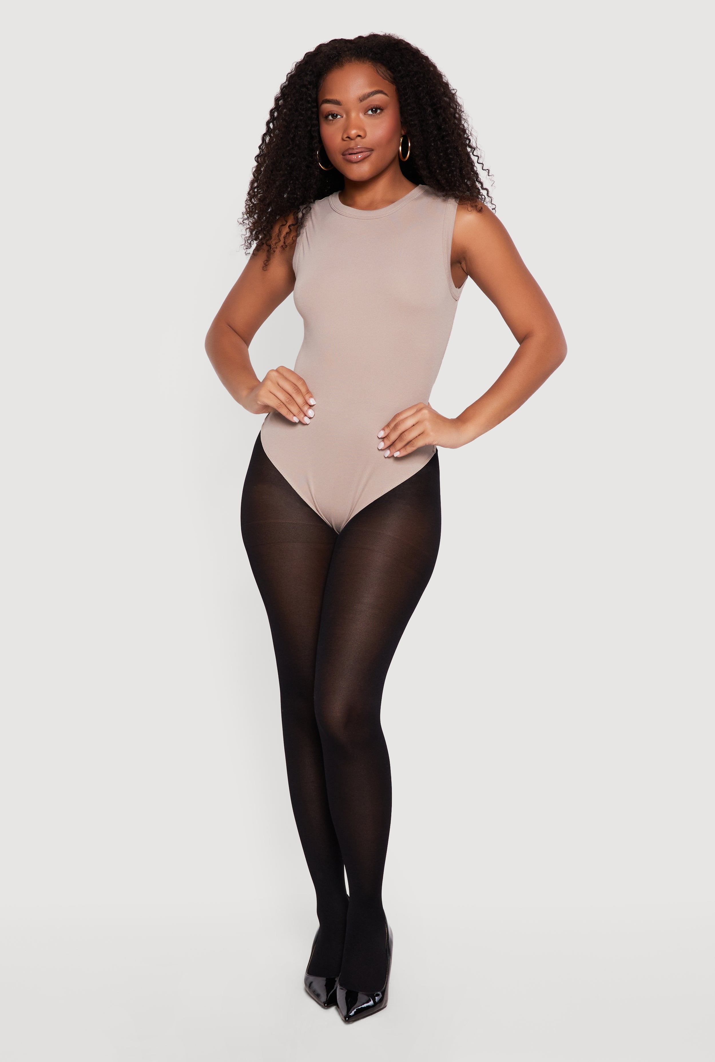 トップス pois/stretch rib bodysuit Rib Knit Bodysuits For Adults | Rainbow Shops
