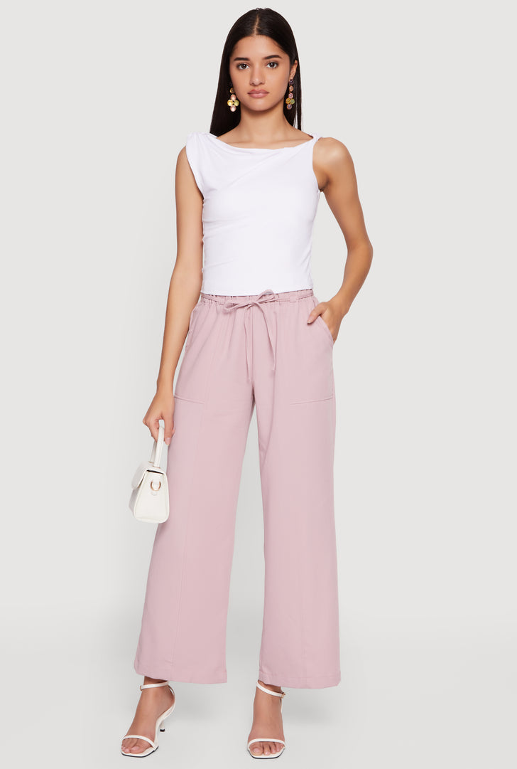 High Waist Paper Bag Pants