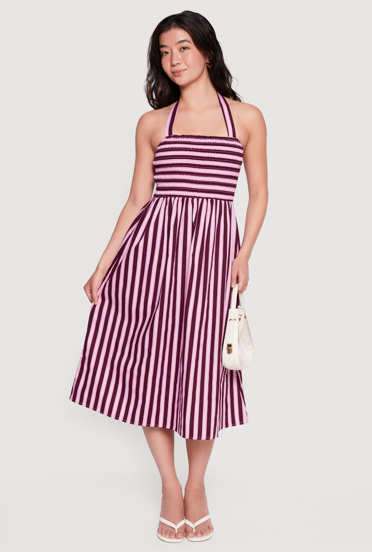 womens midi dresses sale ZESICA 2026 Summer Boho Wedding Guest Apricot XS Chloe Floral Midi Dress in Rose features a modest smocked bodice Midi Dresses for Women on