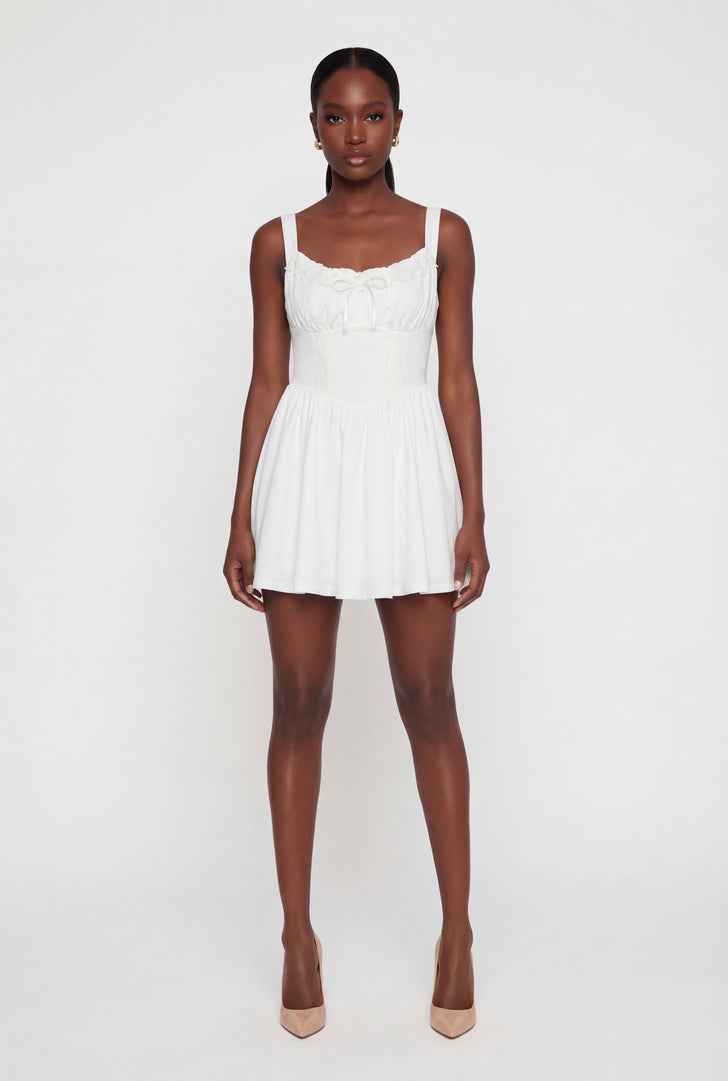 white flower print dress White Flower Printed Georgette Outwear Midi Dress
