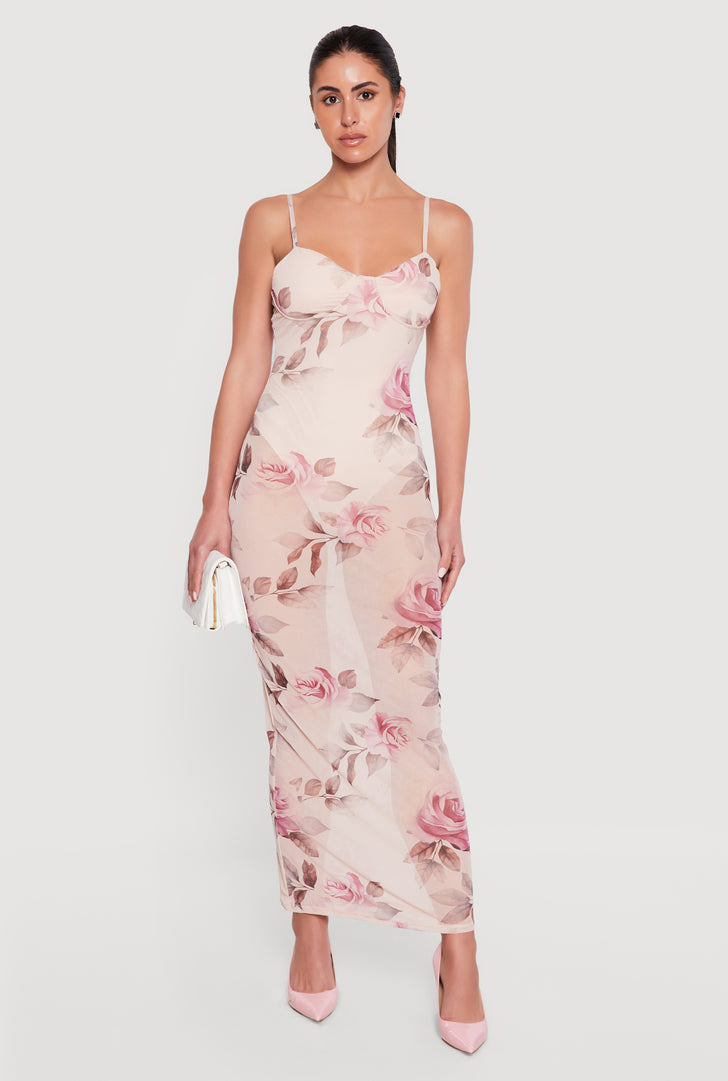 Women's Long Floral Dress | Rainbow Shops Women's Long Floral Dress | Rainbow Shops