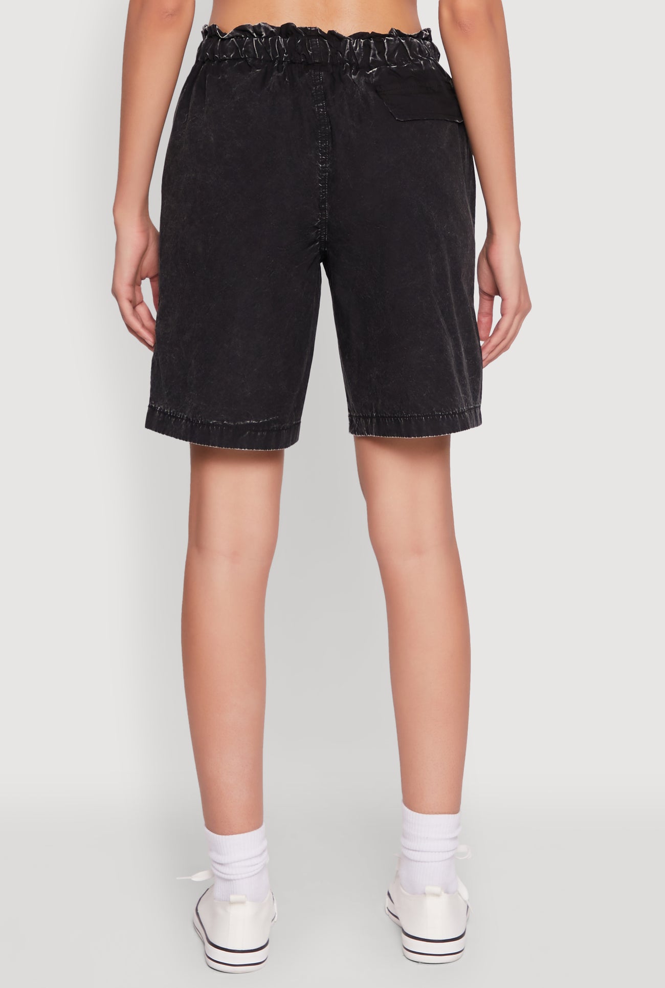 Poplin Drawstring Bermuda Shorts