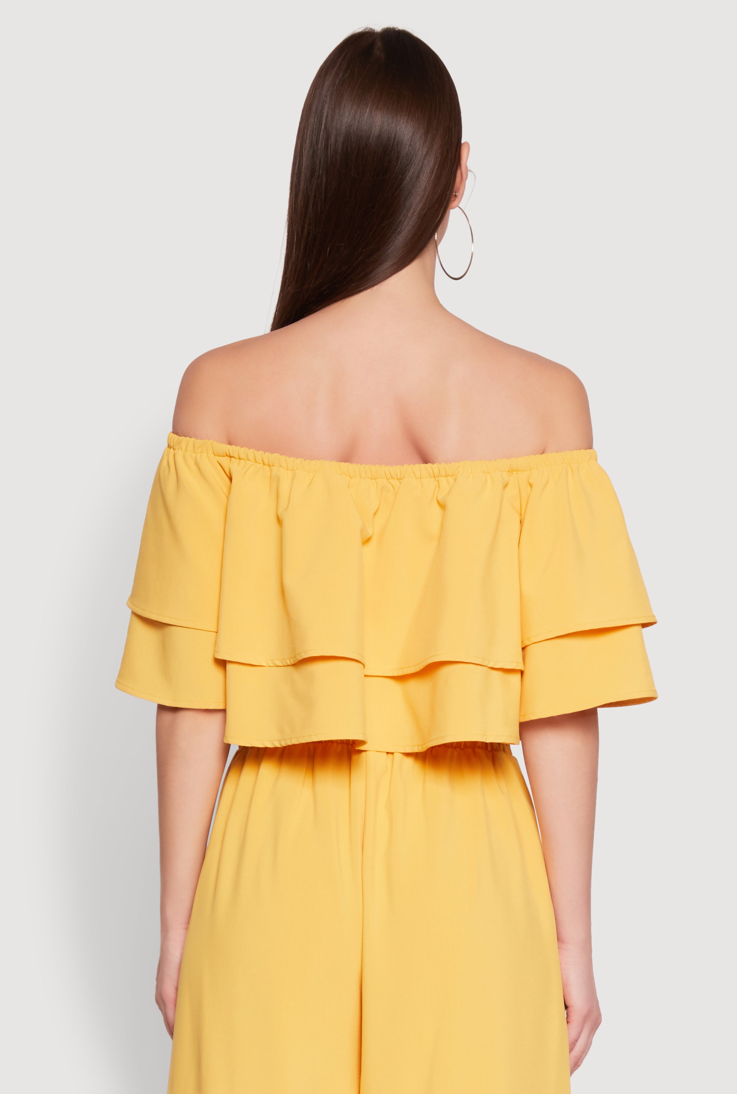 トップス Ans Dotsloevner gathered tops yellow Ans Dotsloevner gathered tops yellow