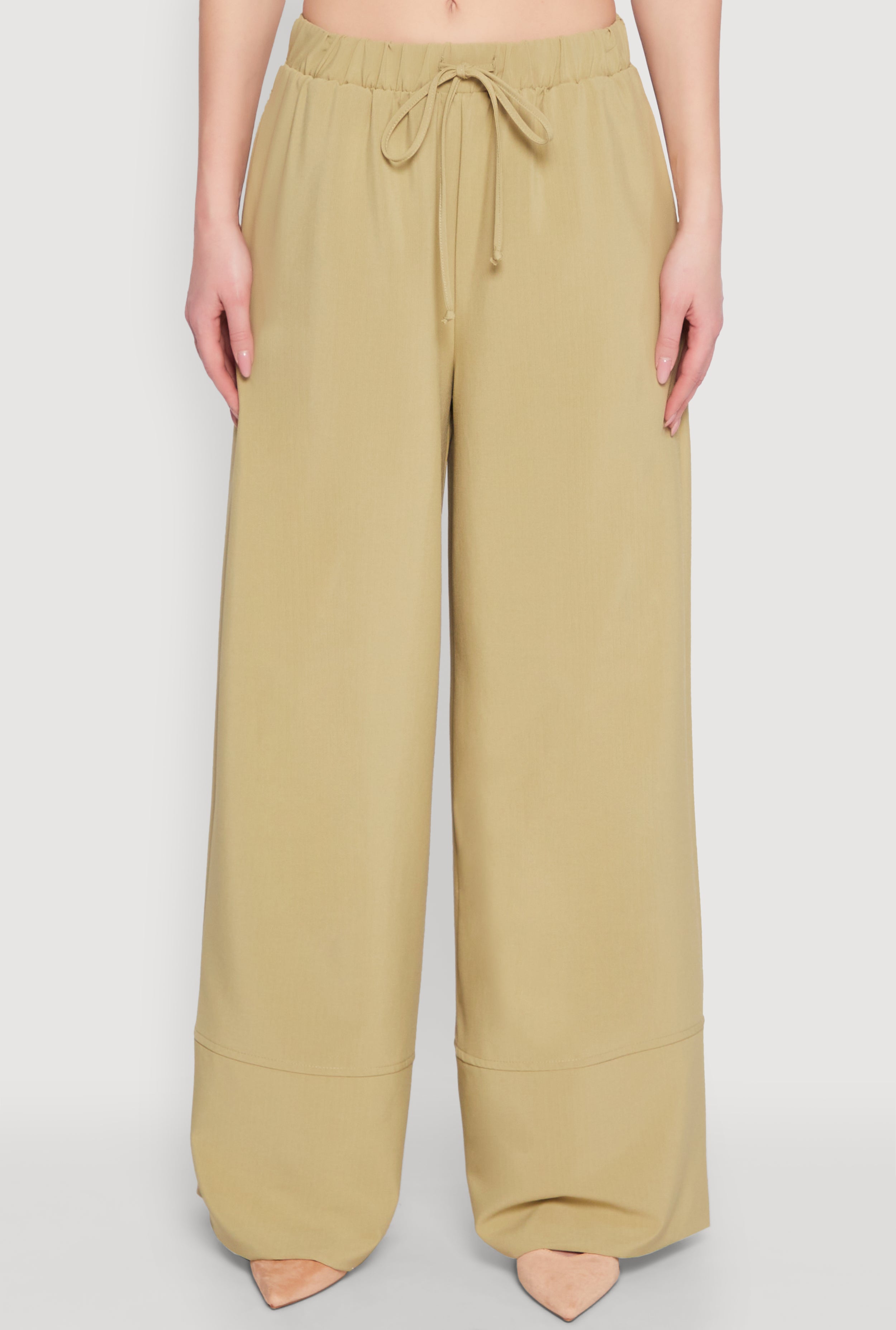 High Waisted Pintuck Detail Pants