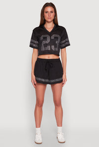 Rhinestone Stripe Shorts