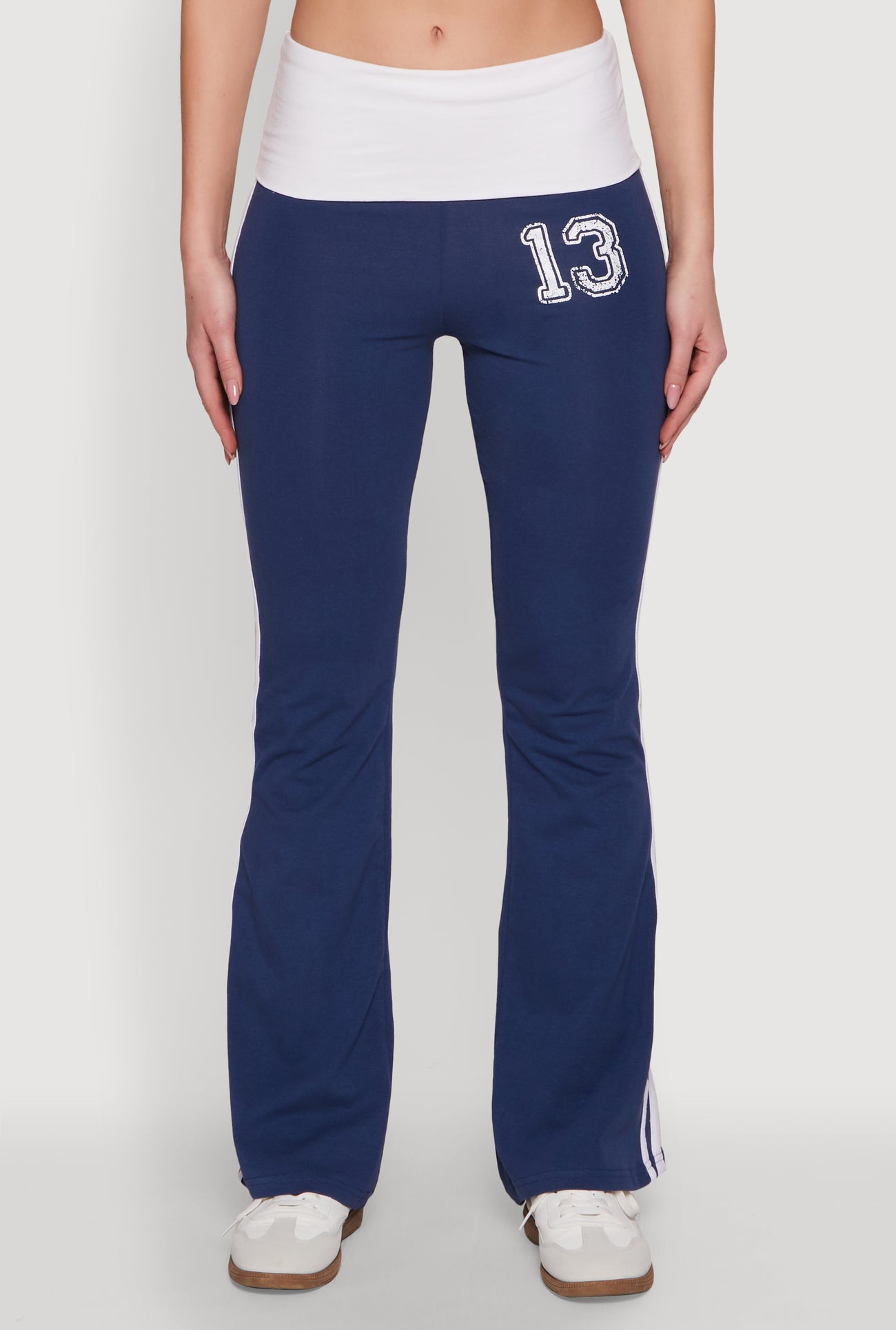 Varsity Stripe Graphic Print Pants