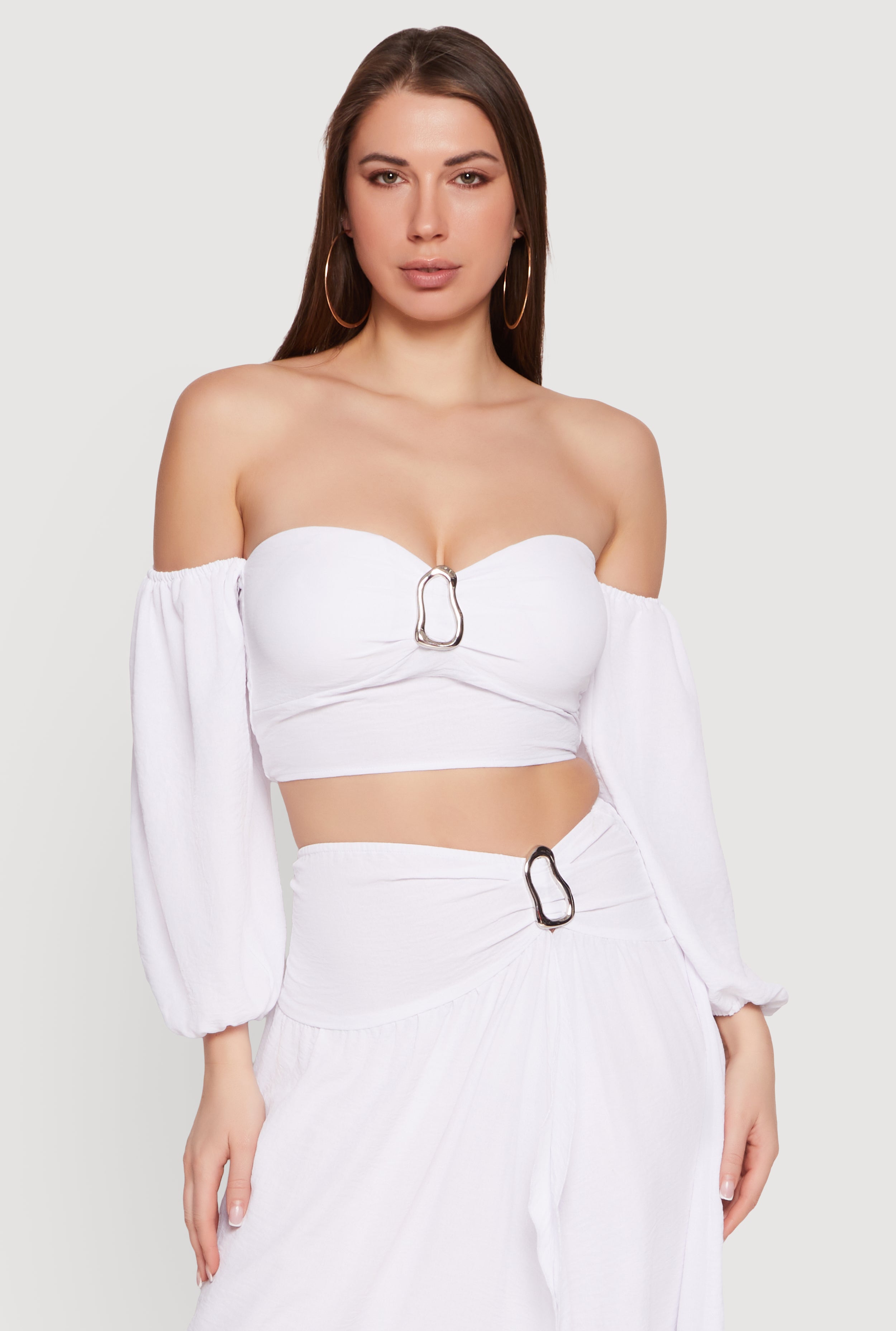 White Ladies Off Shoulder Top Stately Off Shoulder Lace Trim Top