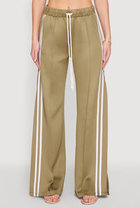 Pintuck Varsity Stripe Drawstring Pants