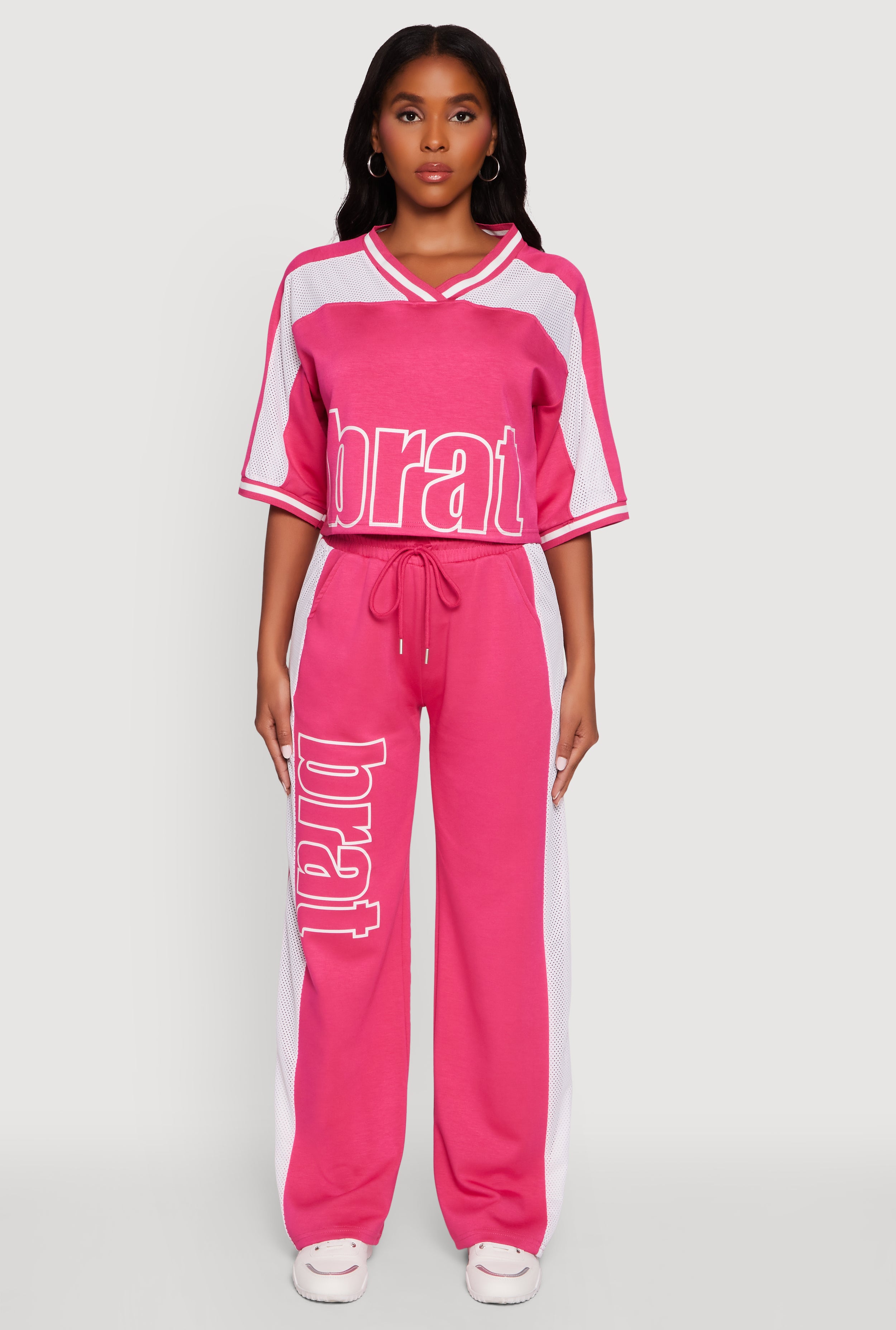 【Anyone more】Miron Pink Lettering Raw Balloon Wide Pants MUSINSA | NOT4NERD Extra Wide Balloon Pants - Pink