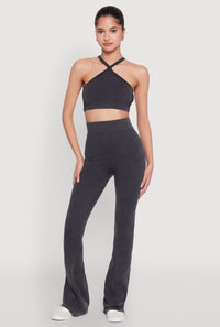 Mineral Wash Seamless Flared Pants