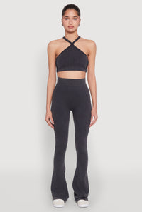Mineral Wash Seamless Flared Pants