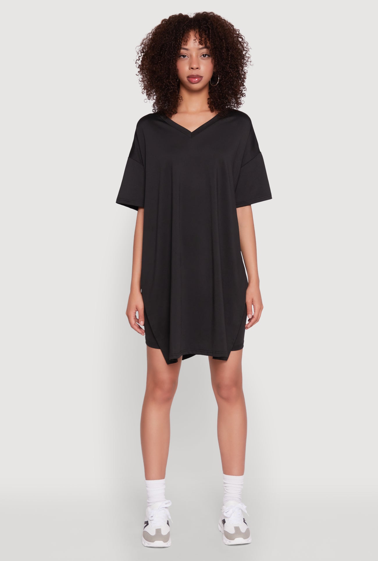 Daisy Short Sleeve Side Slit Oversized Tee