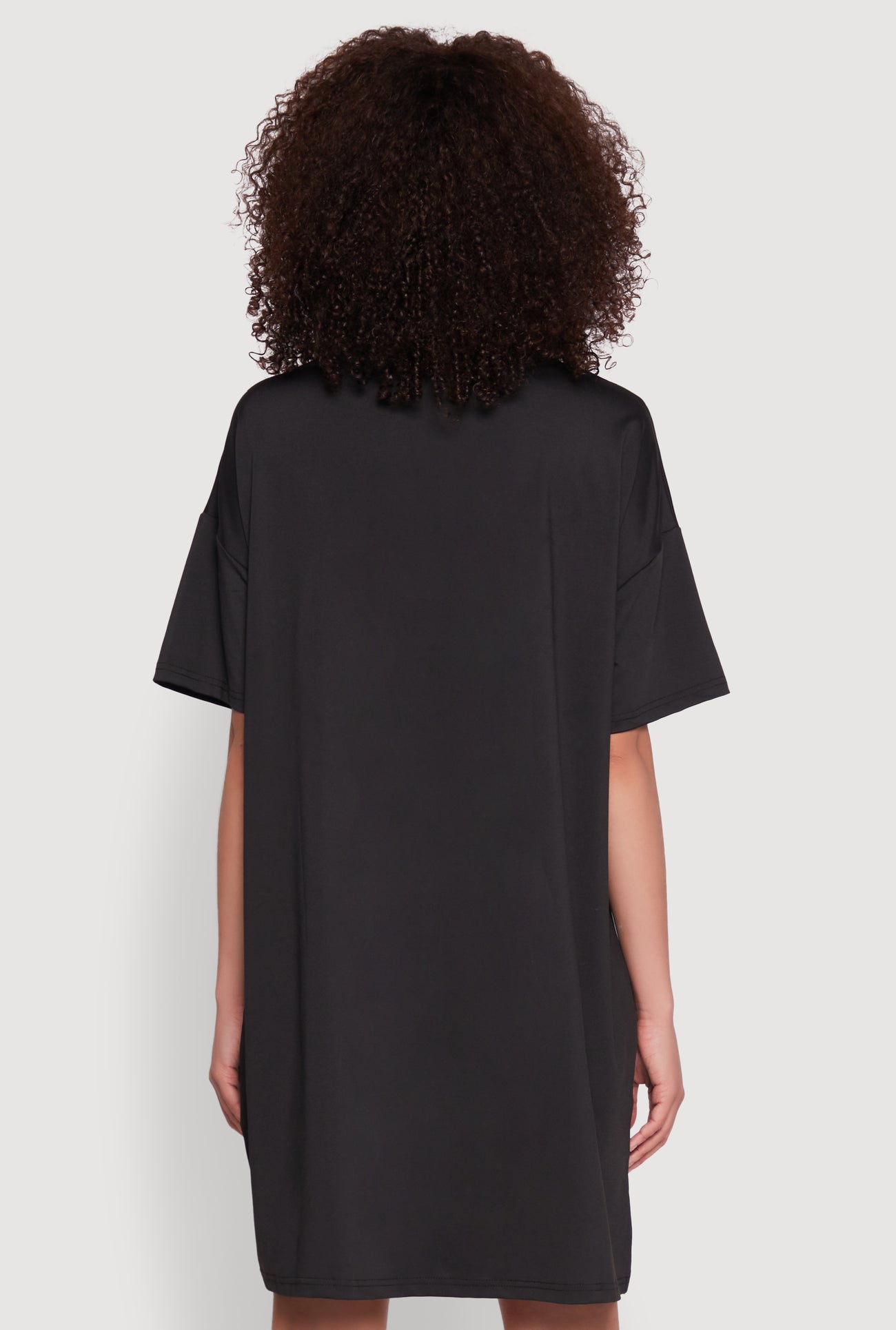 Daisy Short Sleeve Side Slit Oversized Tee
