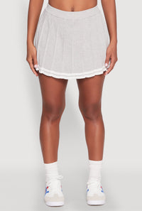 Daisy Varsity Stripe Pleated Skort