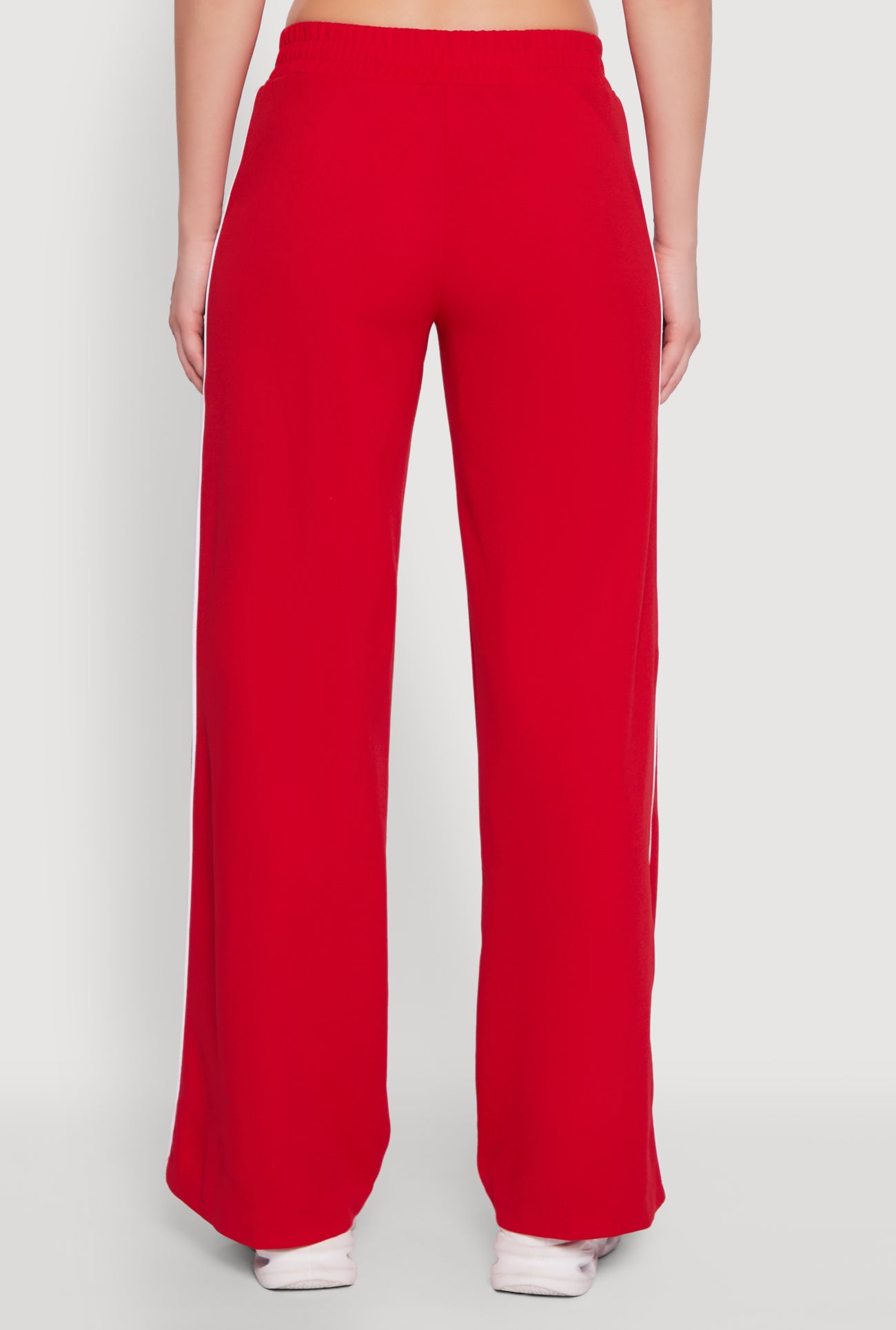 Wide Leg Crepe Knit Casual Pants