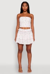 Iris High Waist Tiered Mini Skirt