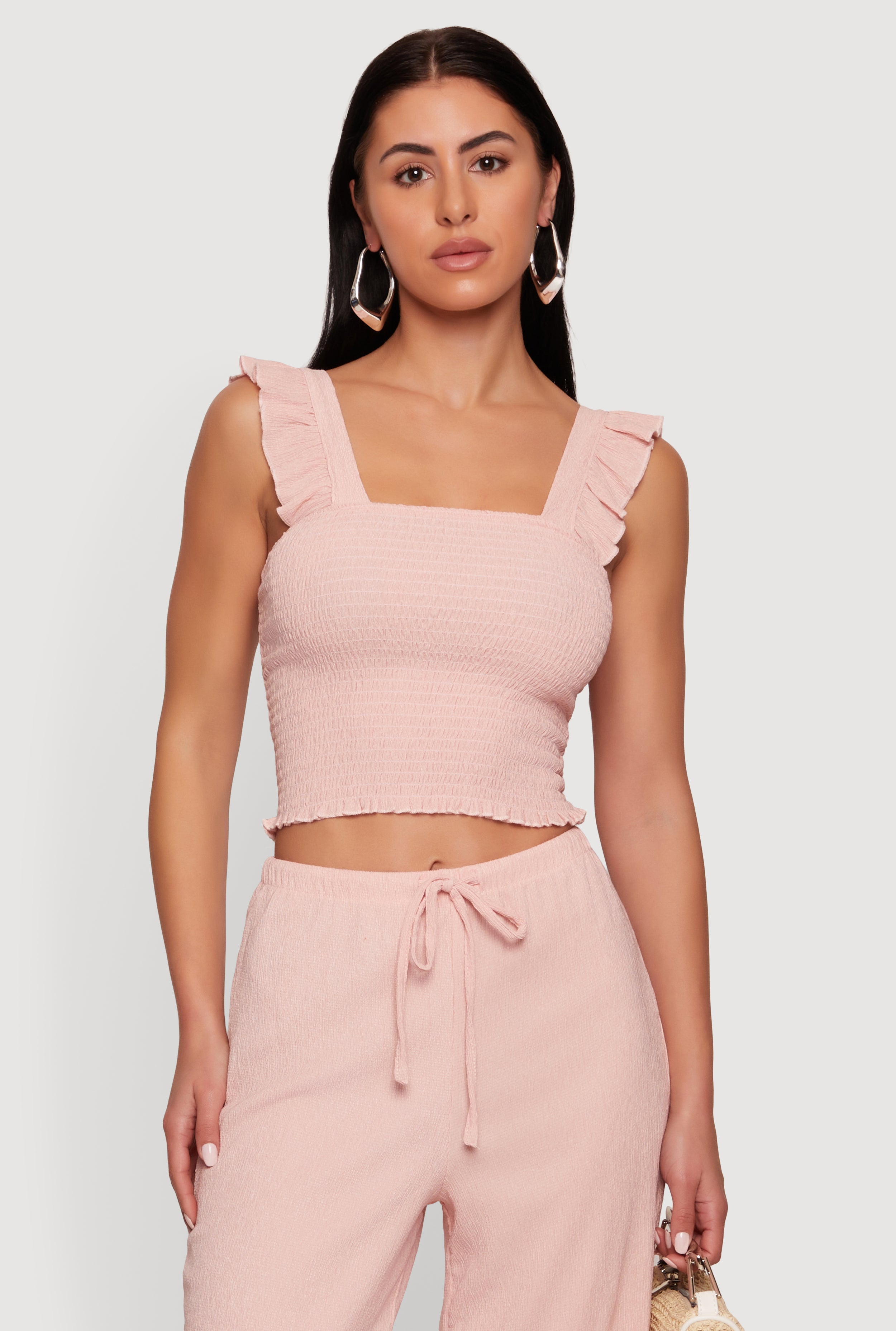 Ruffle Trim Tops | Rainbow Shops