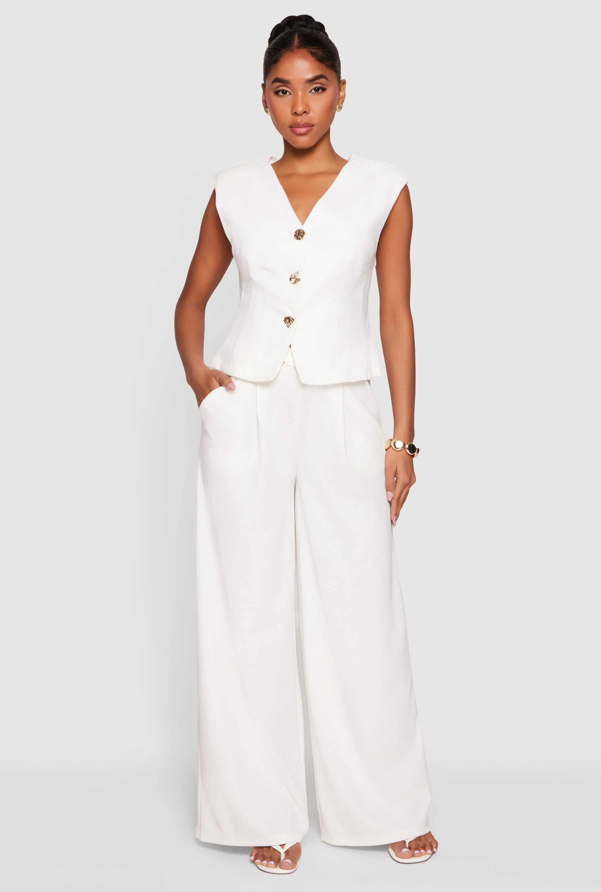 high waisted dress pants with belt Kick It Black High-Waisted Trouser Pants