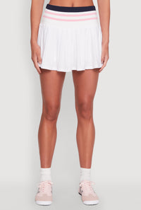 Varsity Striped Waistband Tennis Skirt
