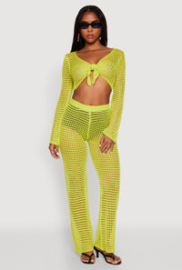 Crochet Tie Front Crop Top