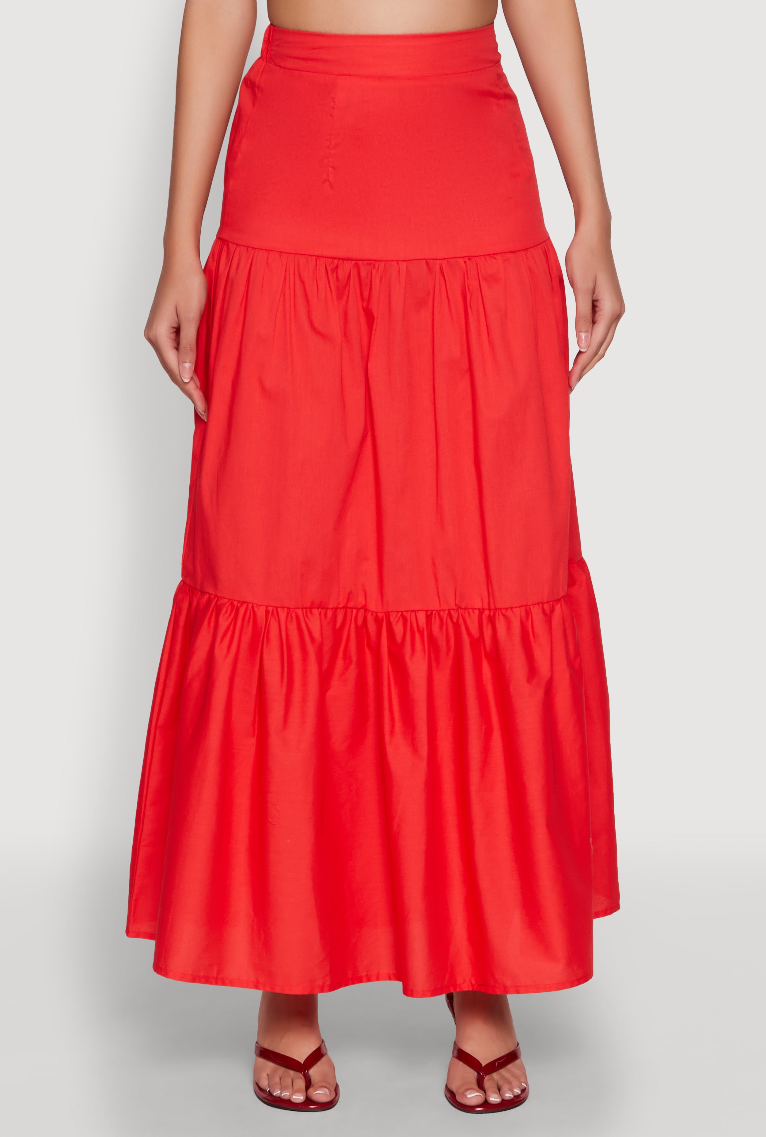 7Dormitories Maxi Skirt RED（限定特典付き） Red Drawstring Maxi Skirts – The Skirt Lady