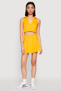 Polo Collar Sports Bra Top