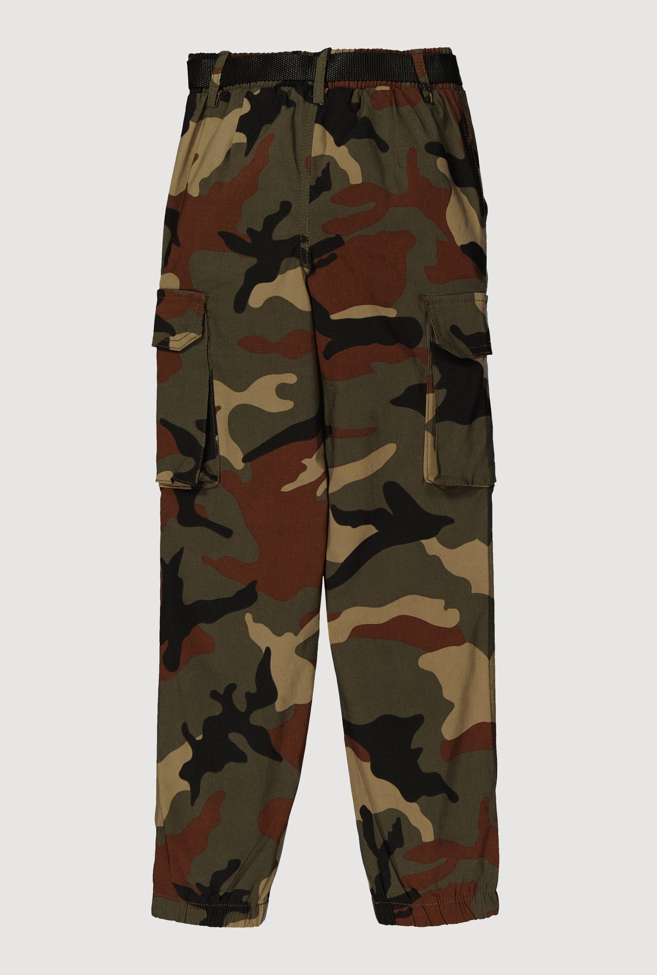 Girls Camo Hyperstretch Belted Cargo Joggers
