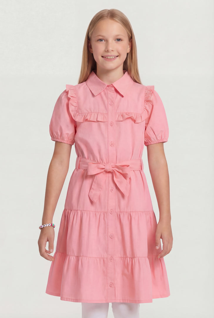 rainbow shops neon dress Zunie Kids' Strappy Rainbow Dress In Neon Multi