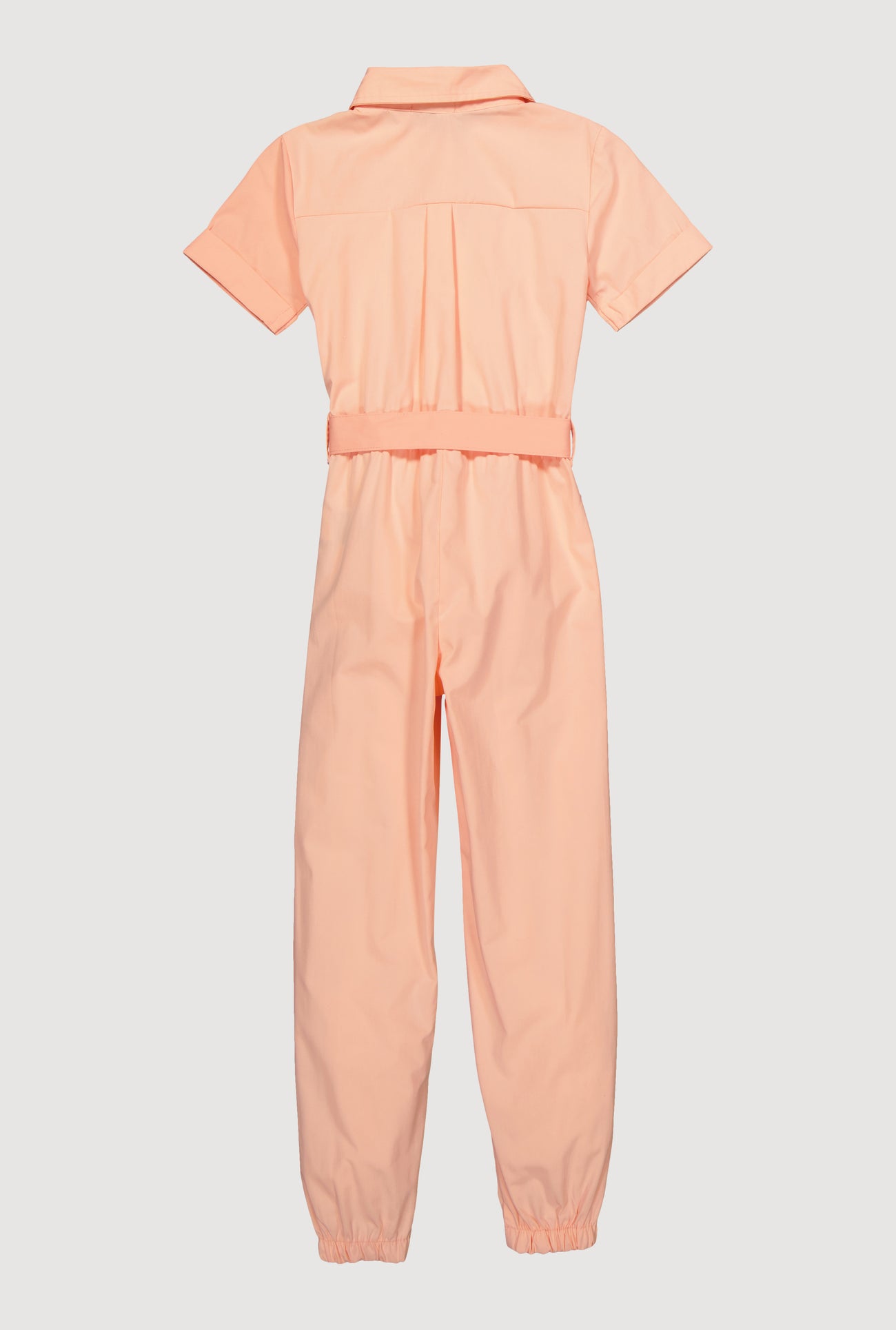 Girls Color Blocked Short Sleeve Jumpsuit