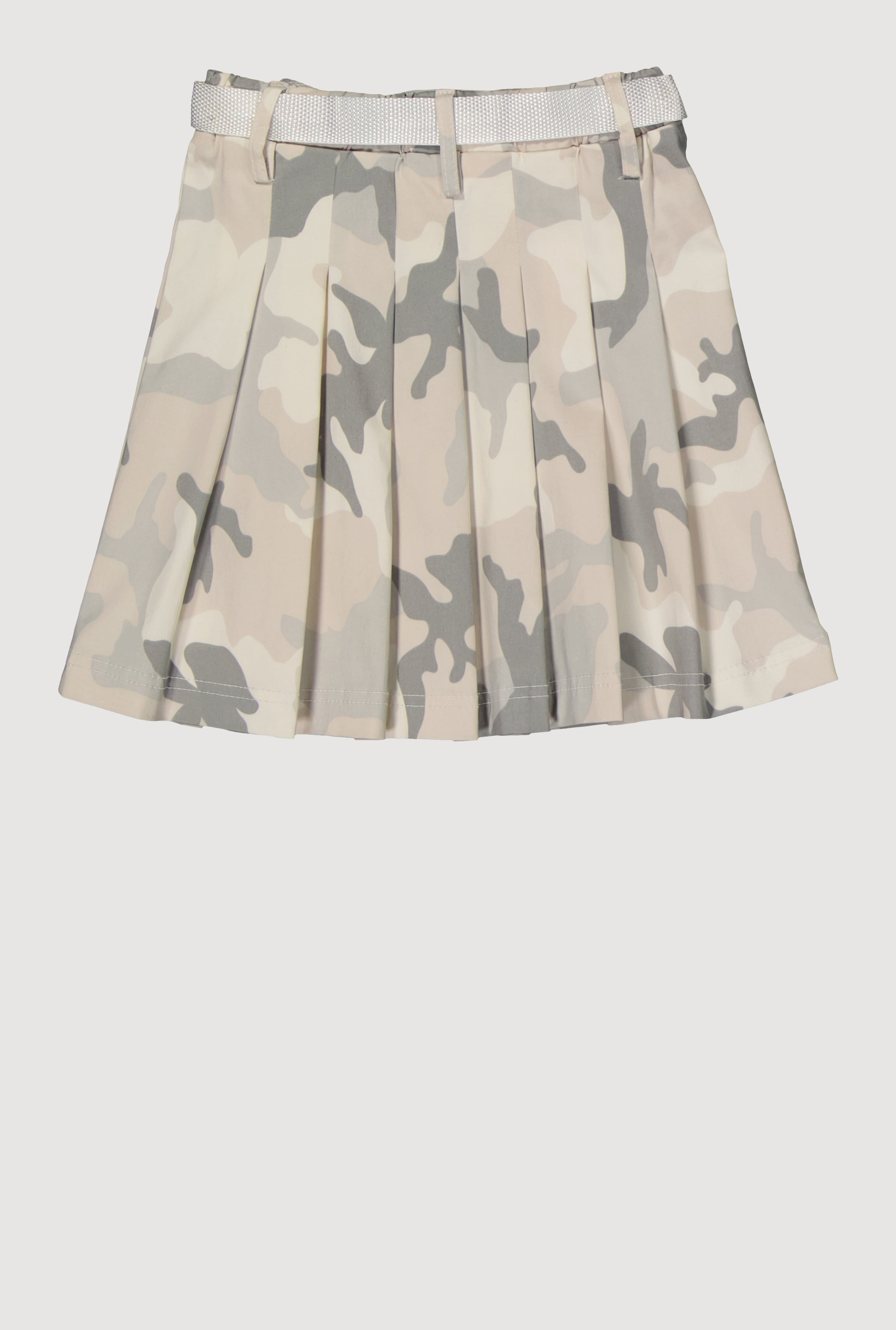 CAMO PLEATED SKIRT