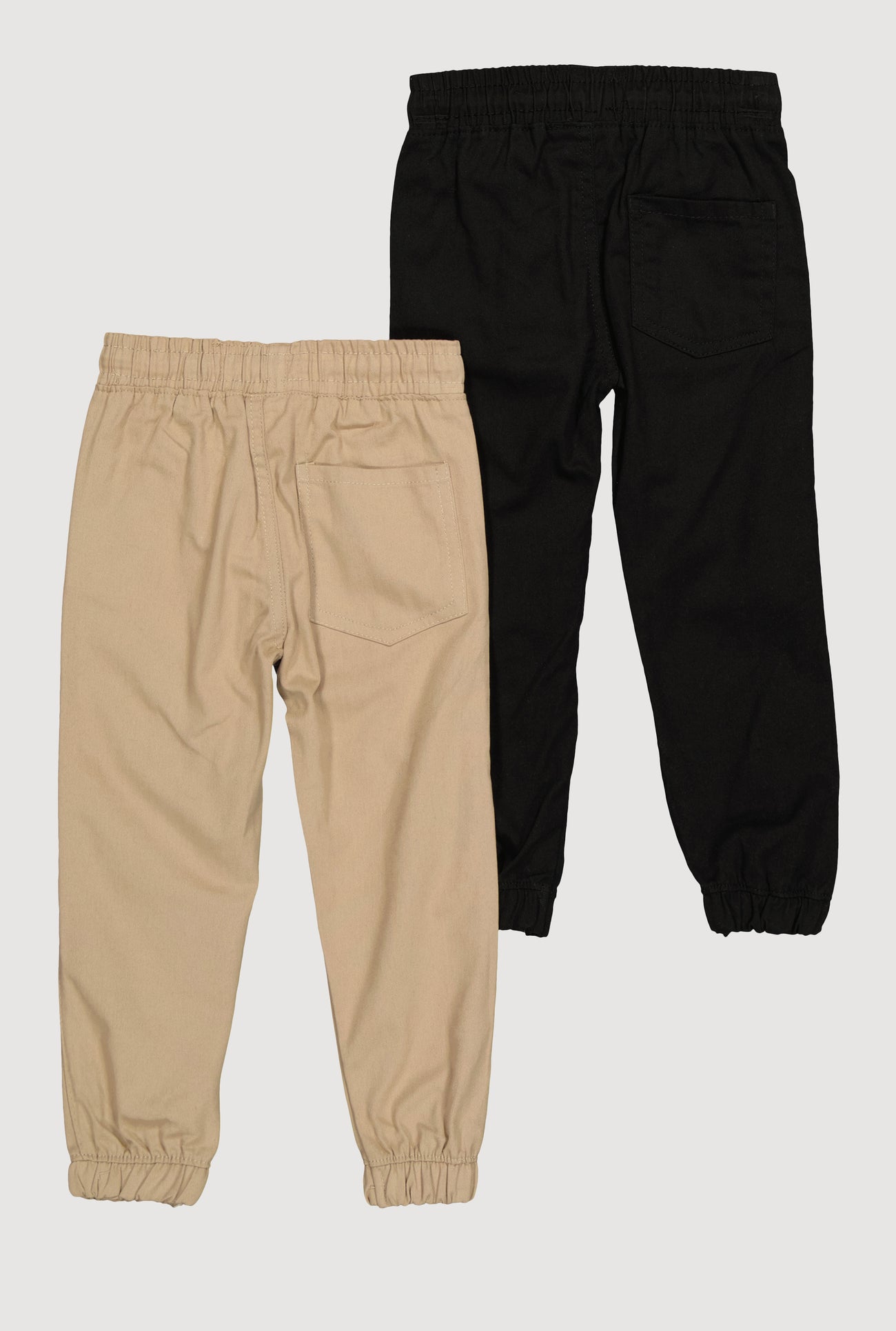 Little Boys Twill Drawstring Joggers 2 Pack