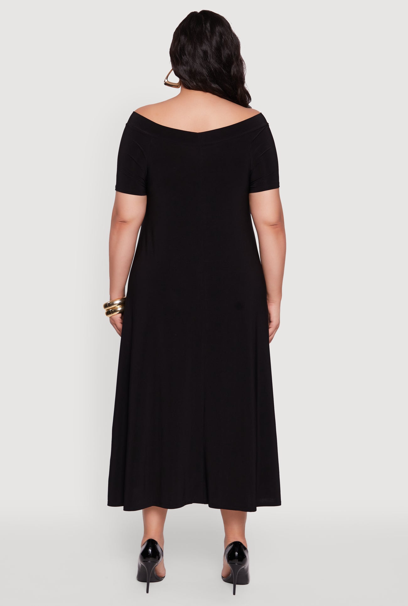 Plus Size Off The Shoulder Tent Maxi Dress