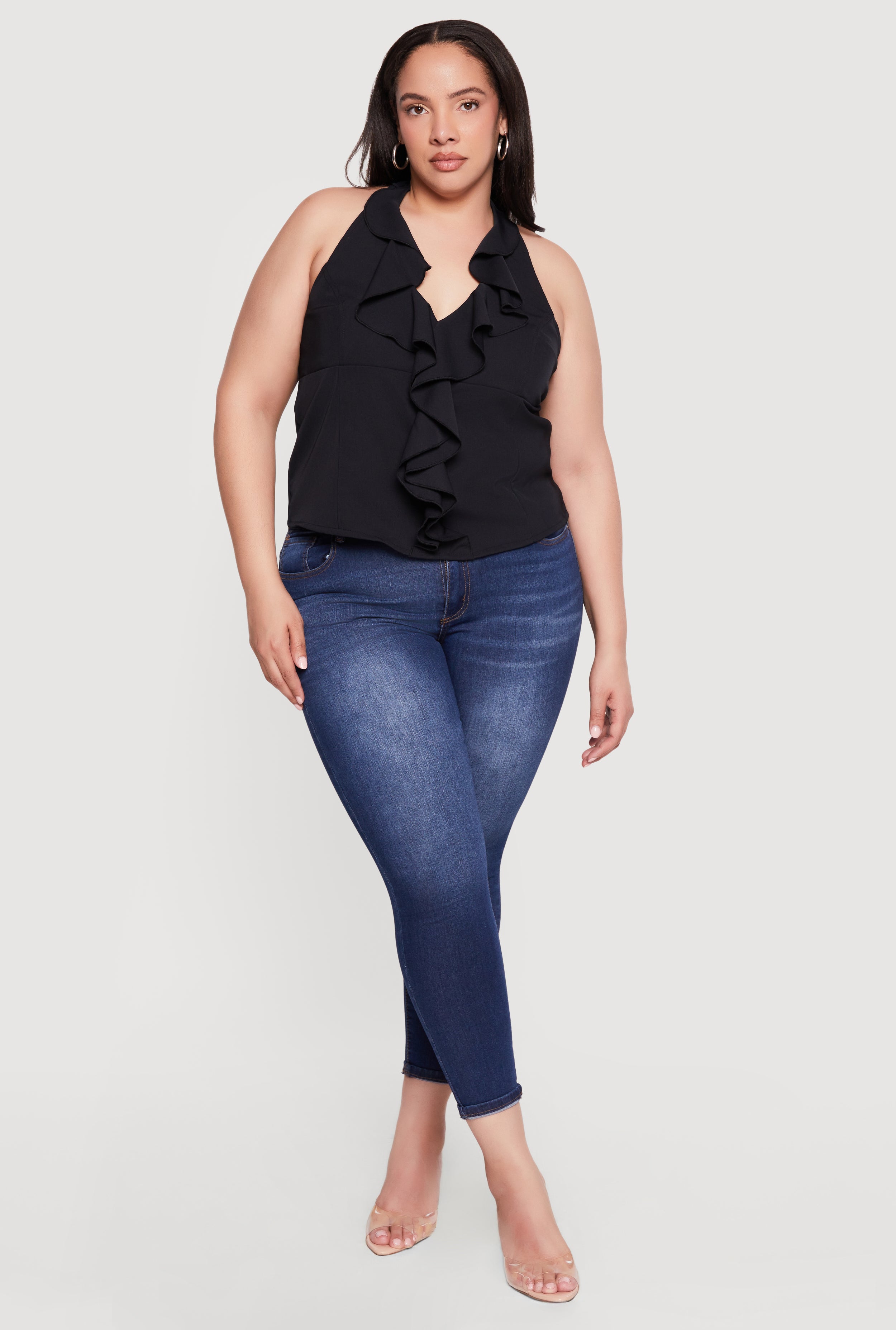 Ruffle Trim Tops | Rainbow Shops