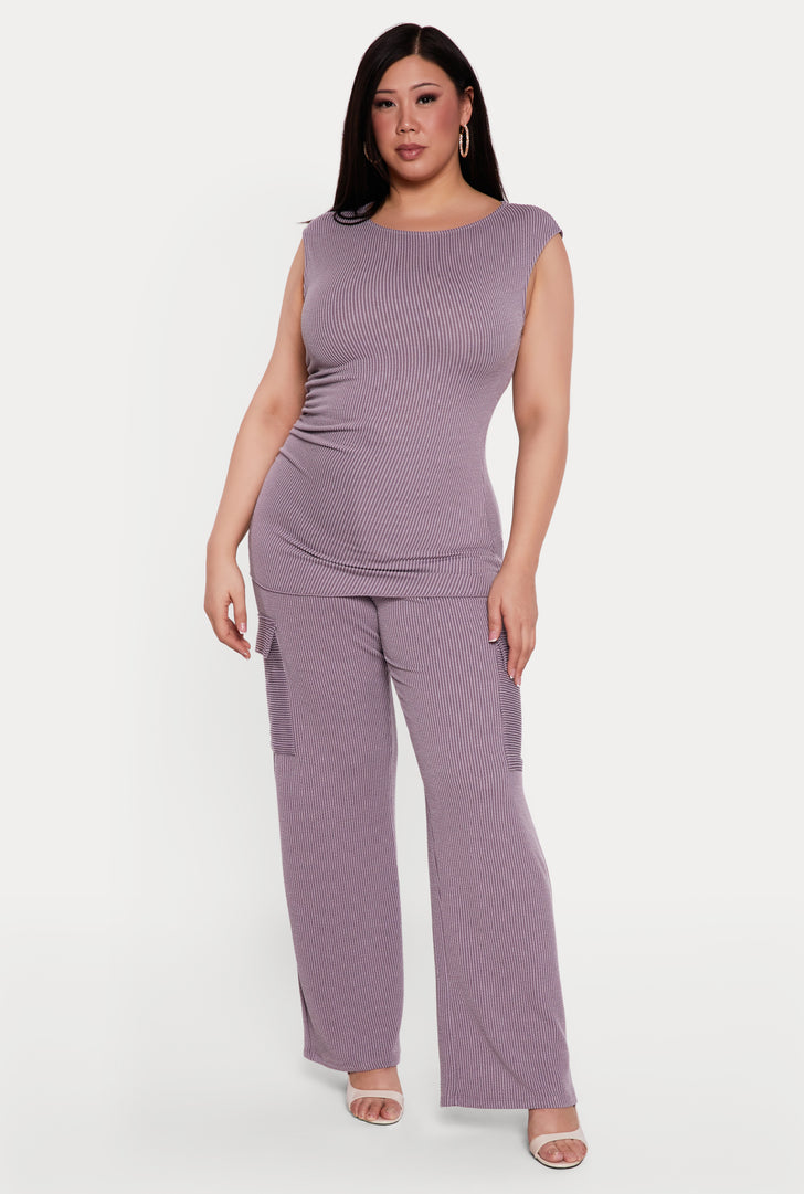 purple dress pants plus size Plus Size Purple Party Sequin Long Sleeve Two Pieces Pants Set