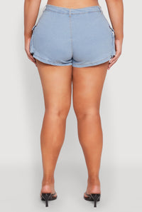 Plus Size Daisy Denim Cargo Shorts
