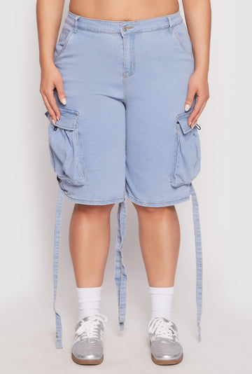 Plus Size Cargo Skater Shorts