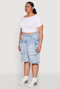 Plus Size Almost Famous Cargo Skater Shorts