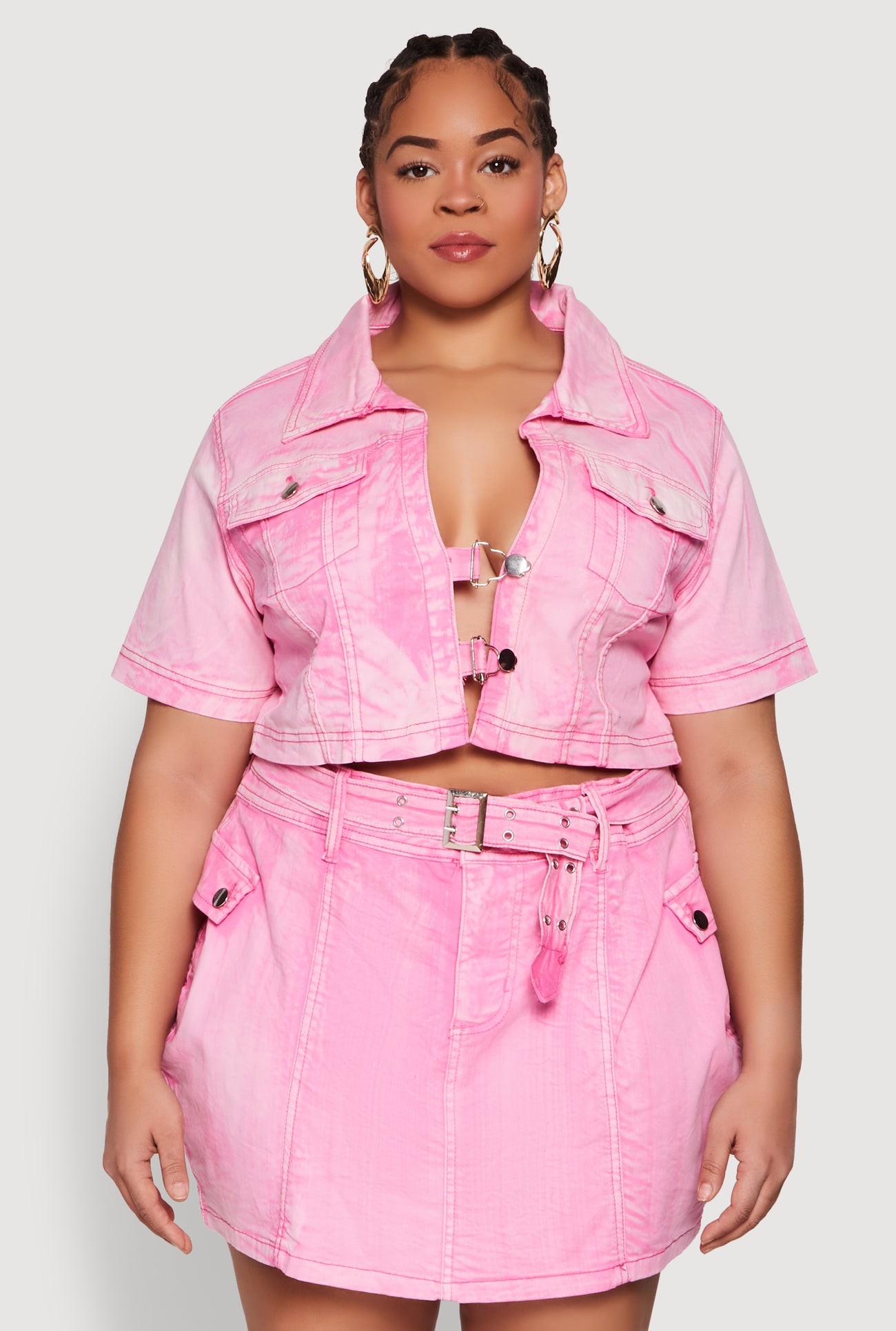 Jacket Outfit Plus Size Pink Jean Jacket Jeans Purple Leather