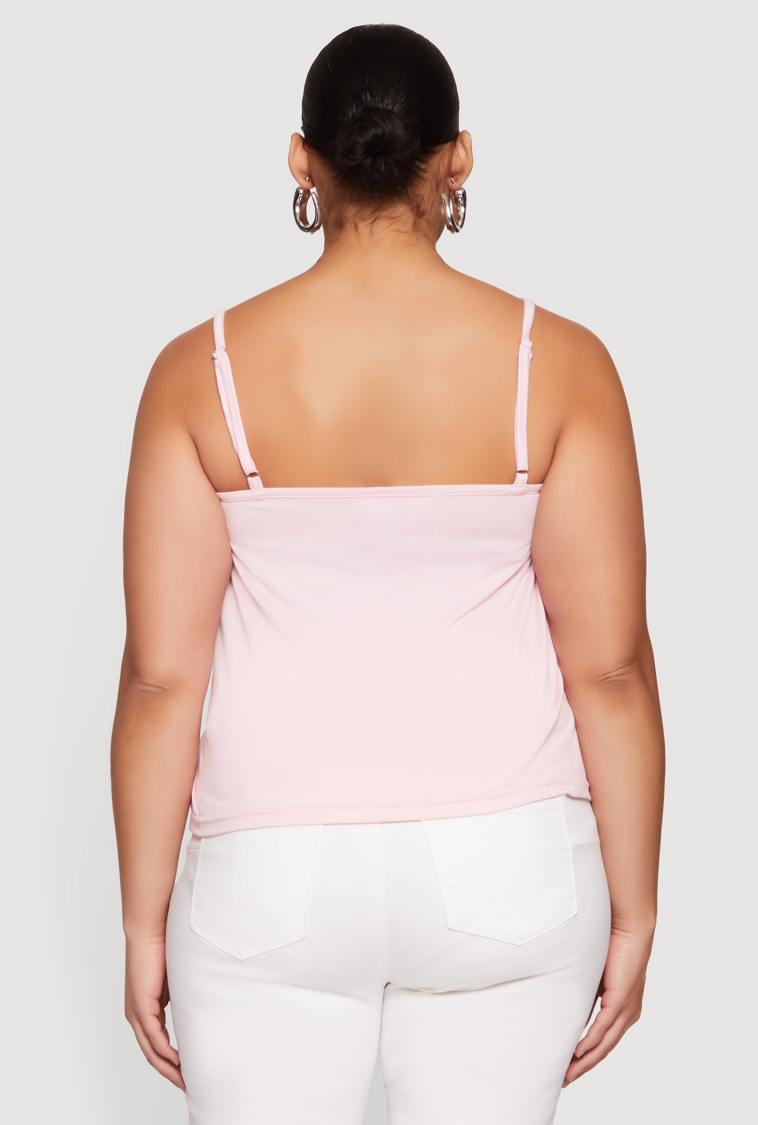 Plus Size Bandana Print Handkerchief Hem Cami Top