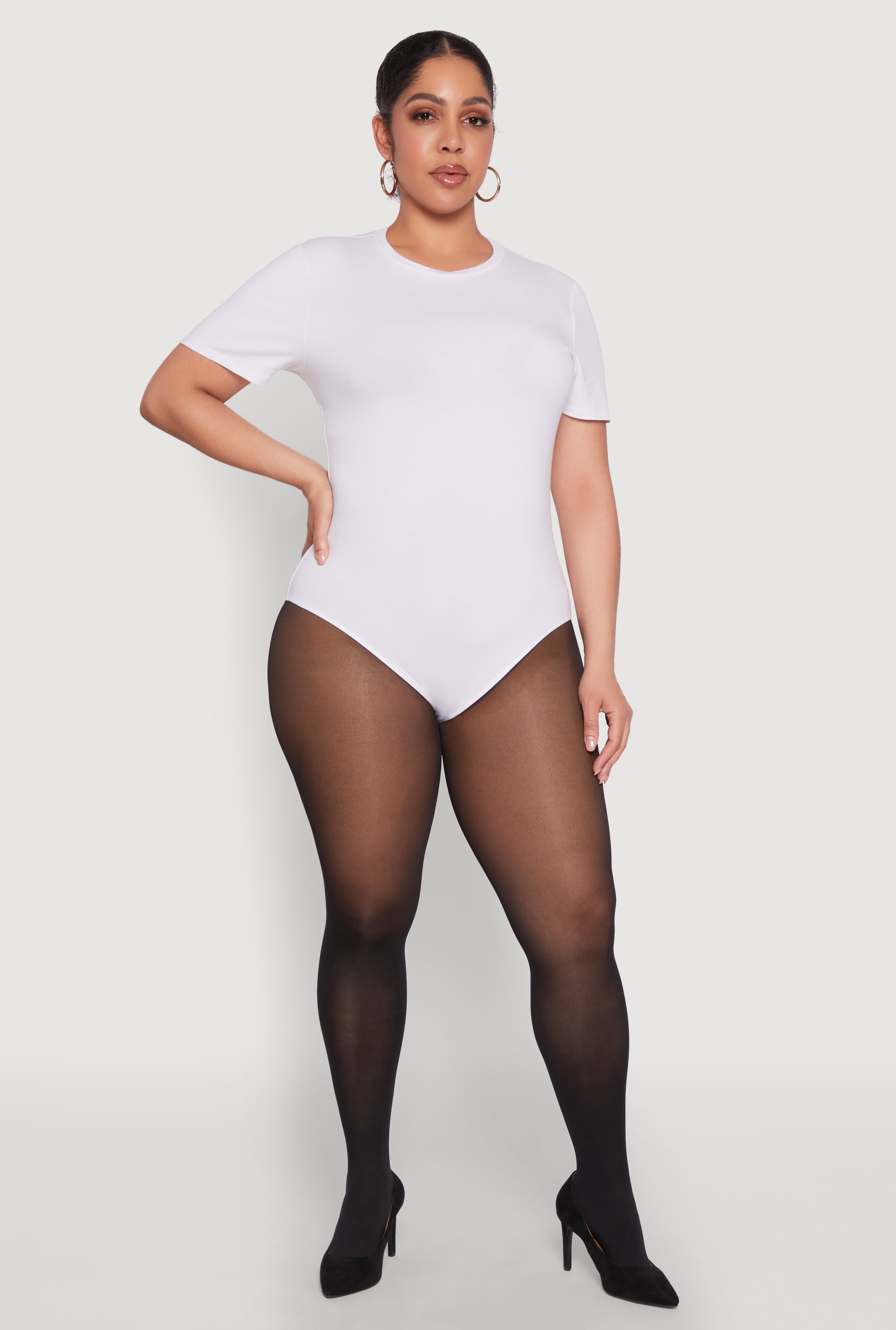 Plus Size Short Sleeve Bodysuit