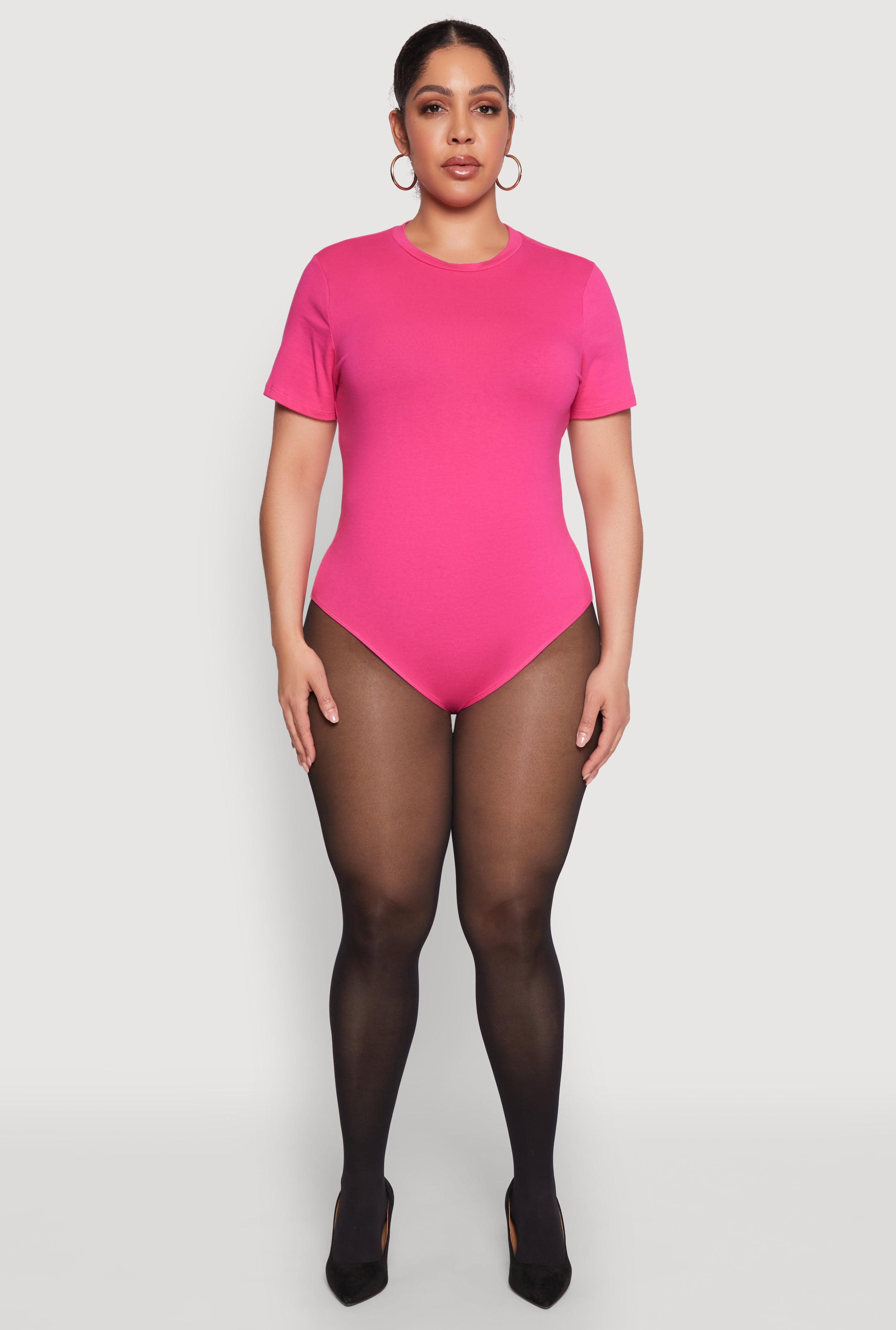 Plus Size Short Sleeve Bodysuit